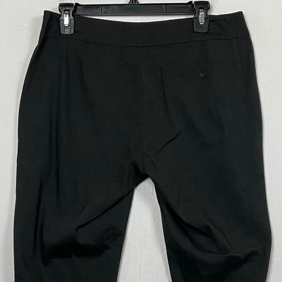 Eileen Fisher Women's Dark Gray Linen Blend Tapered Leg Pants Size 12 - Picture 5 of 13